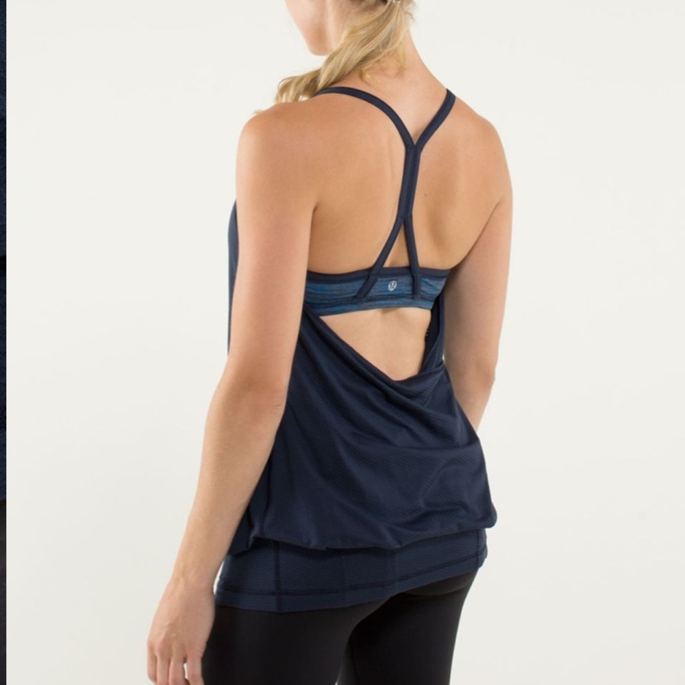 Lululemon C.Y.B Sports Bra Tank Size 9 Inkwell/Wee Are From Space Rare Color 15